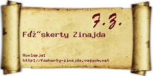 Fáskerty Zinajda névjegykártya